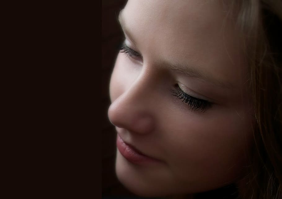 woman face digital wallpaper, smile, young, beautiful, girl HD wallpaper