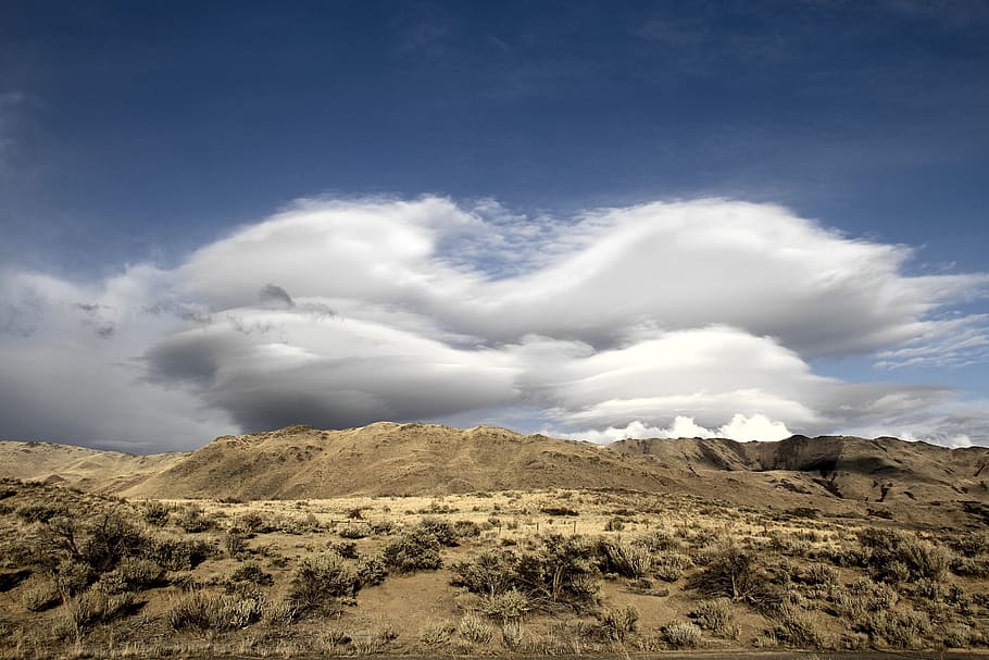 clouds, bluff, west, sky, nature, landscape, outdoor, western HD wallpaper