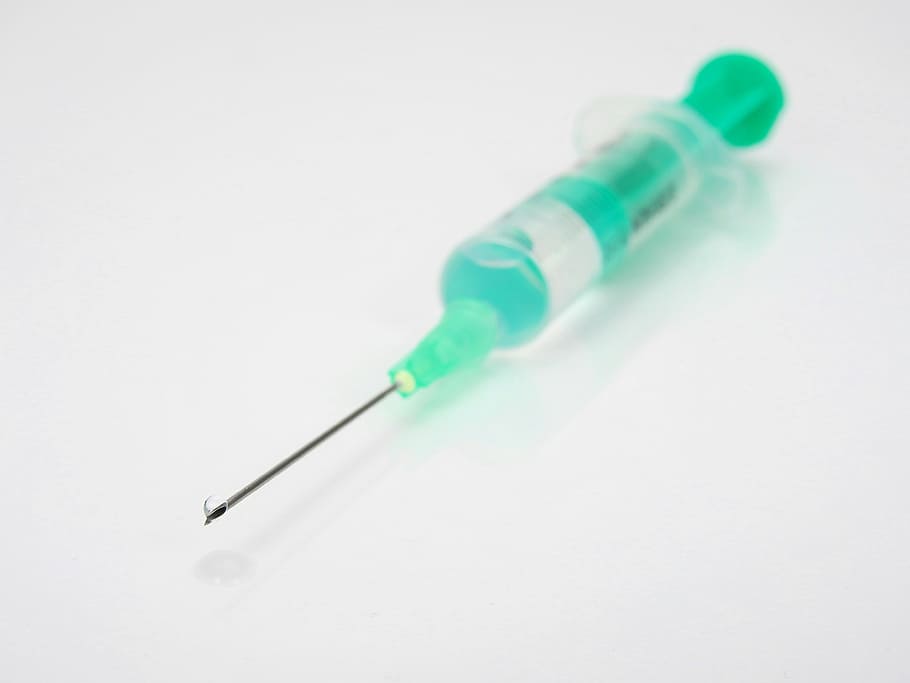 green syringe, needle, disposable syringe, bless you, medical, HD wallpaper