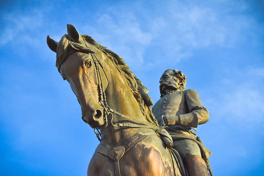 Wade Hampton, Statue, Columbia, Sc, horse, bronze, tourism HD wallpaper