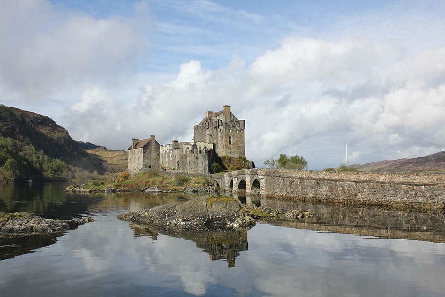 reflection, scotland, scottish, highlands, loch, landmark, scenic, HD wallpaper