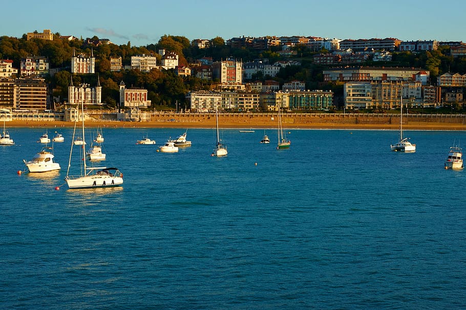 Boot, Water, Ship, Lake, Sunset, Port, twilight, san sebastian HD wallpaper