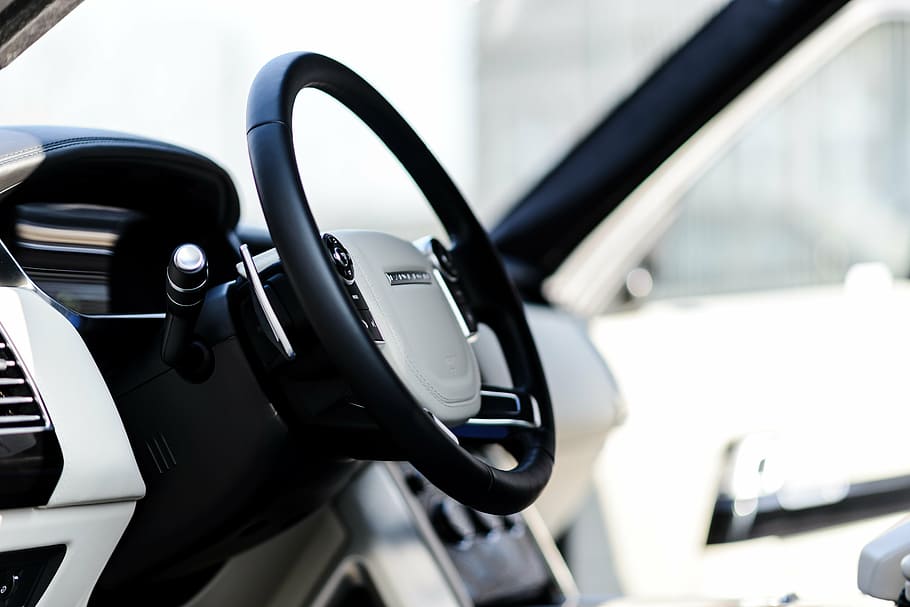 black and gray Maserati vehicle steering wheel, range rover HD wallpaper