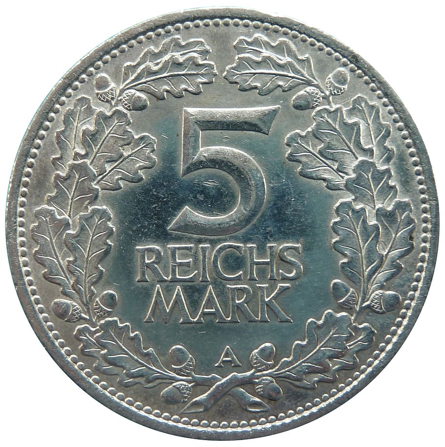 reichsmark, rhinelands, weimar republic, coin, money, numismatics