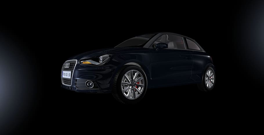 audi, auto, rendering, 3d model, black, car, motor vehicle HD wallpaper