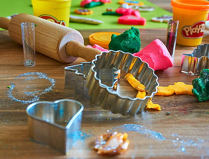stainless steel molding trays, play-doh, play dough, creative HD wallpaper