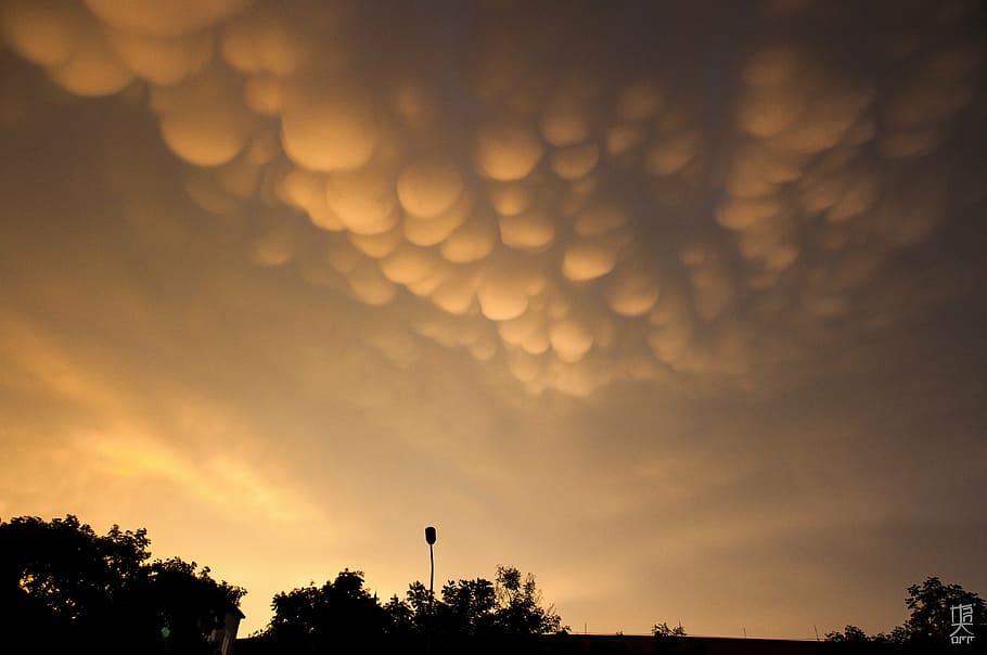 sky, cloud, ball, shapes, cloudy sky, silhouette, cloud - sky HD wallpaper