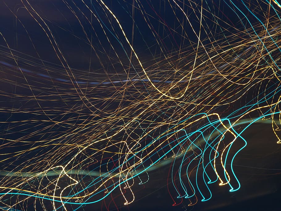 light traces, light tracks, lights, abstract, artistically HD wallpaper