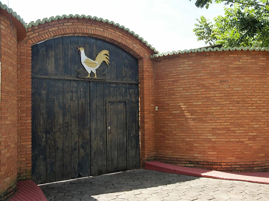 Concierge, Gate, Door, Farm, entry, old house, building exterior HD wallpaper