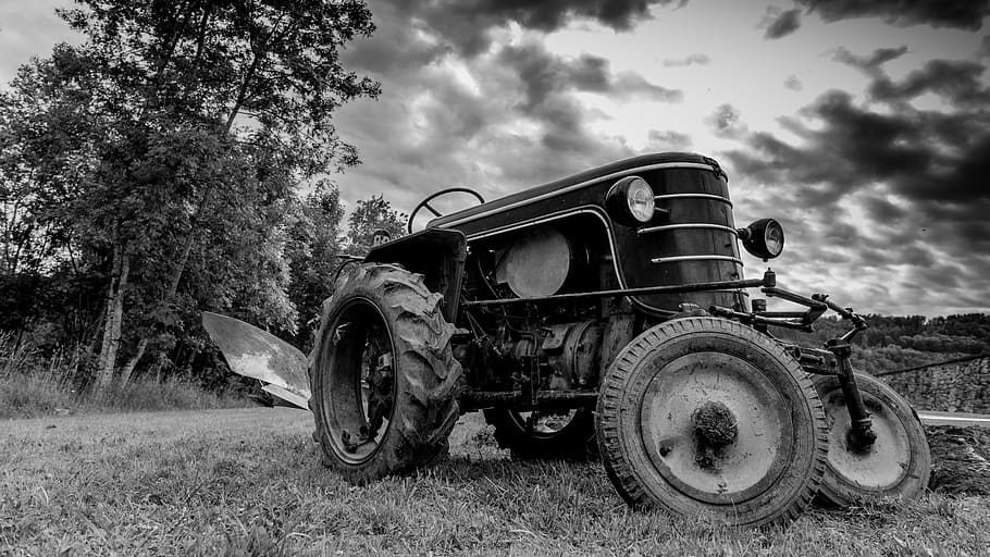 tractor, field, work in the fields, transportation, mode of transportation HD wallpaper