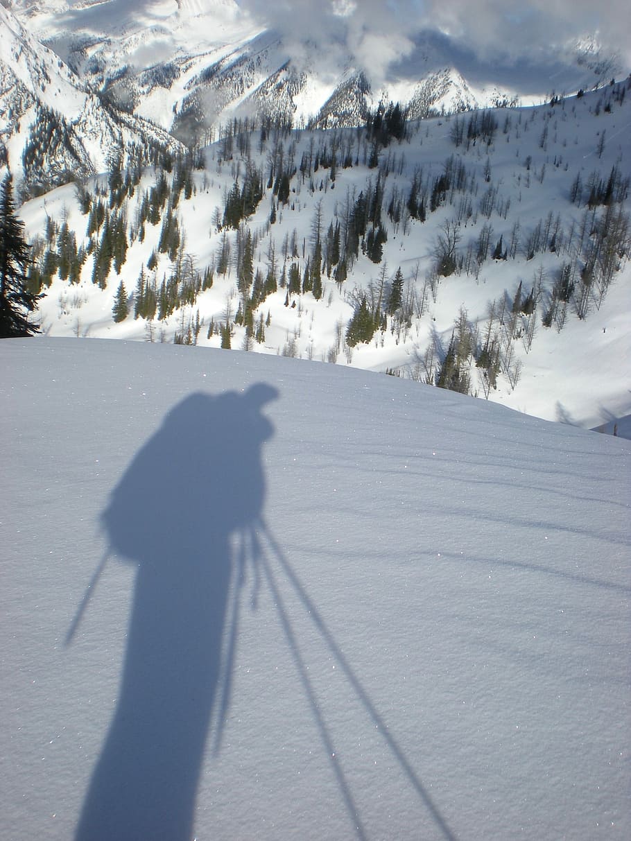 Shadow, Snow, Mountain, Ski, Scenic, wilderness, winter, landscape HD wallpaper