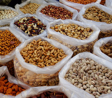 dried fruit, pistachios, peanuts, food, food and drink, freshness HD wallpaper