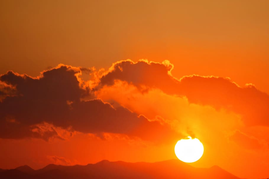 sunset, dawn, nature, evening, sky, orange color, cloud - sky HD wallpaper