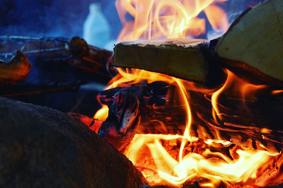 flame, heat, smoke, hottest, light, burned, bonfire, flammable, HD wallpaper