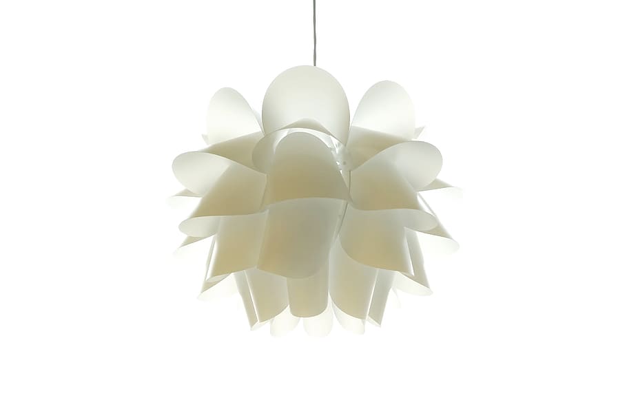 lamp, light, design, decoration, household, white background HD wallpaper