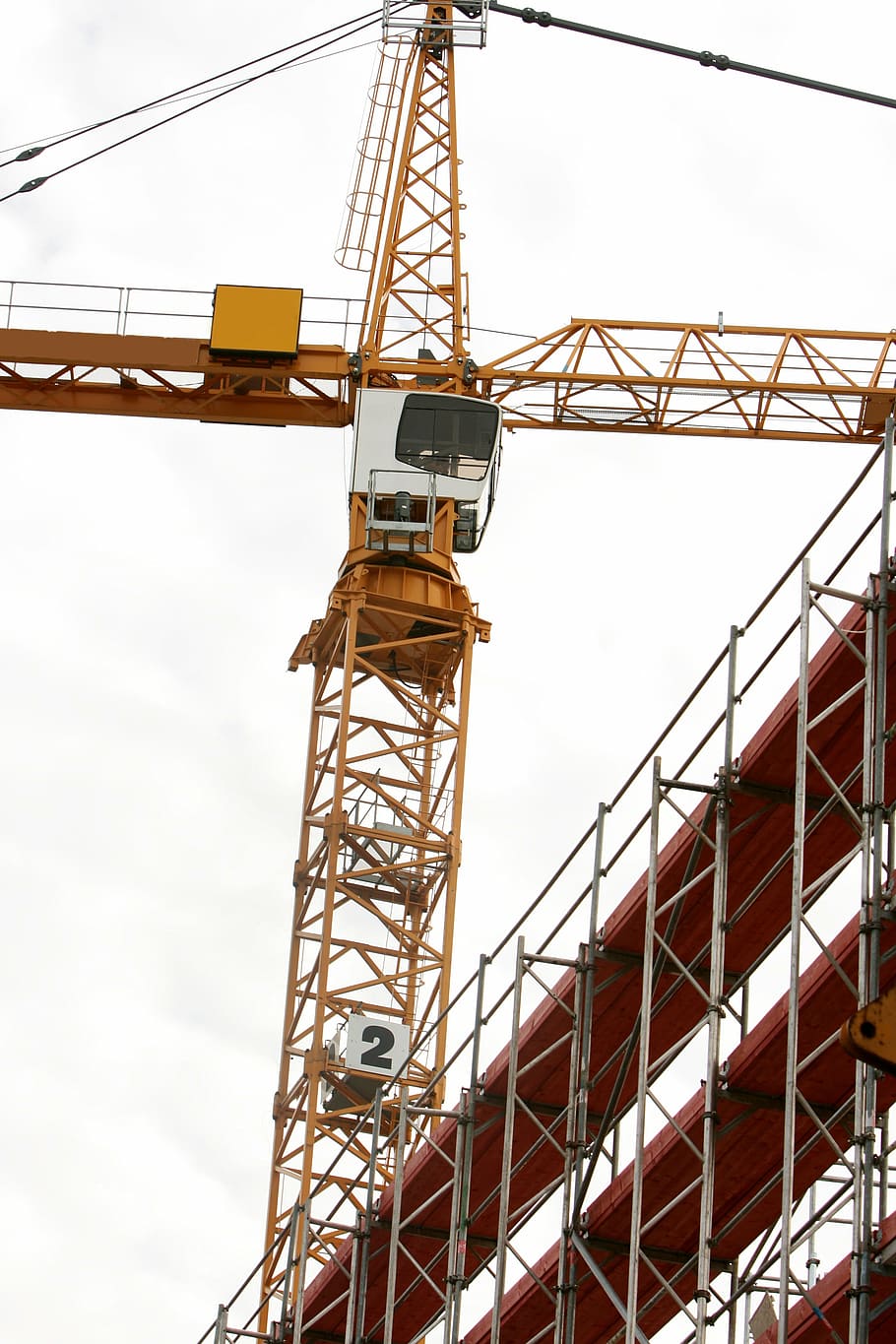 baukran, crane, site, construction work, technology, sky, build HD wallpaper