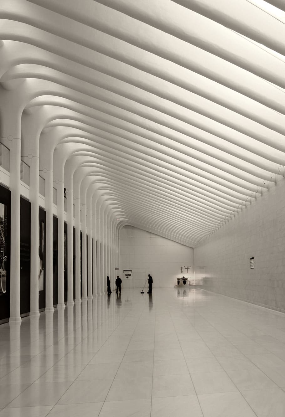 Path, Tunnel, White, Architecture, walkway, underground, exit HD wallpaper