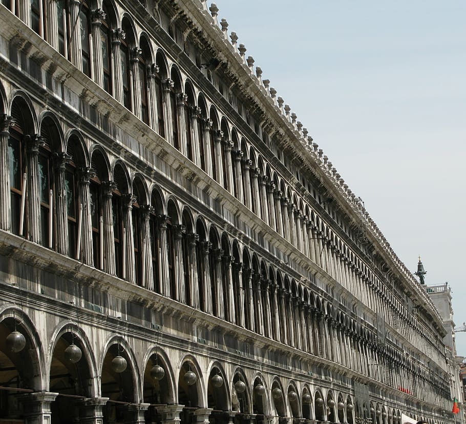 venice, arches, facade, arcades, masonry, st mark's square HD wallpaper