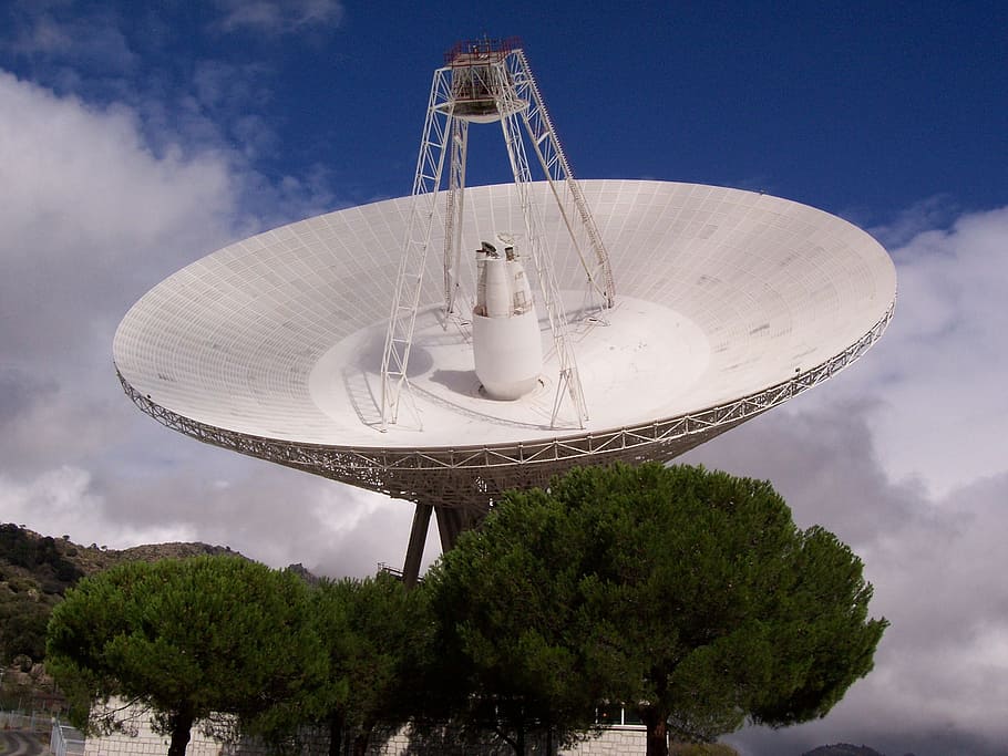 dish, radio telescope, antenna, astronomy, sky, satellite dish, HD wallpaper
