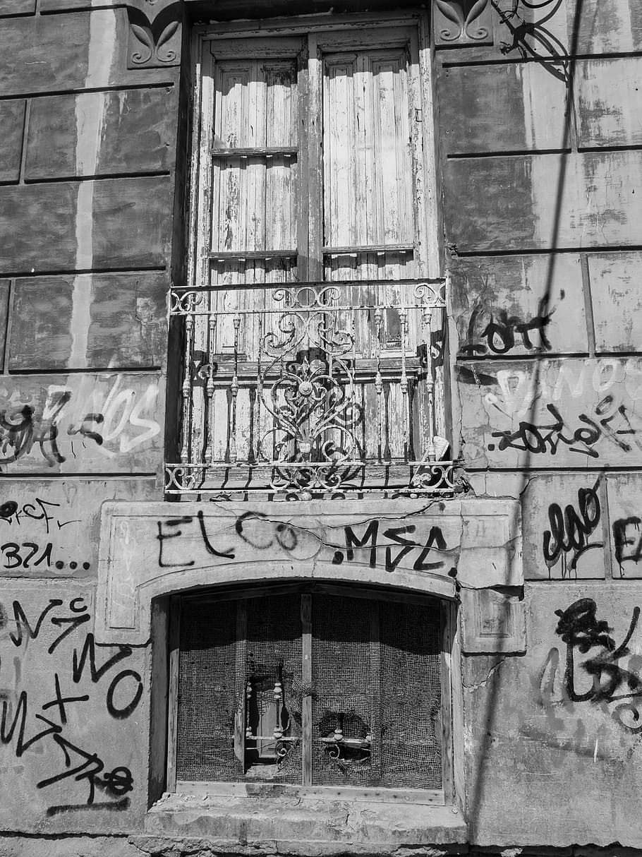 painted, facade, construction, wall, architecture, urban, city HD wallpaper