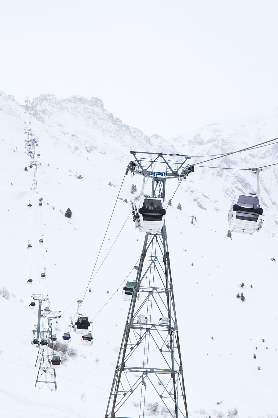 Air, Alpine, Cabin, Cable, Car, Cold, gondola, high, hill, lift HD wallpaper