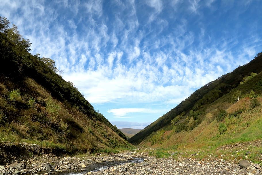 clouds, sky, nature, landscape, summer, snow, the snow, mountains HD wallpaper