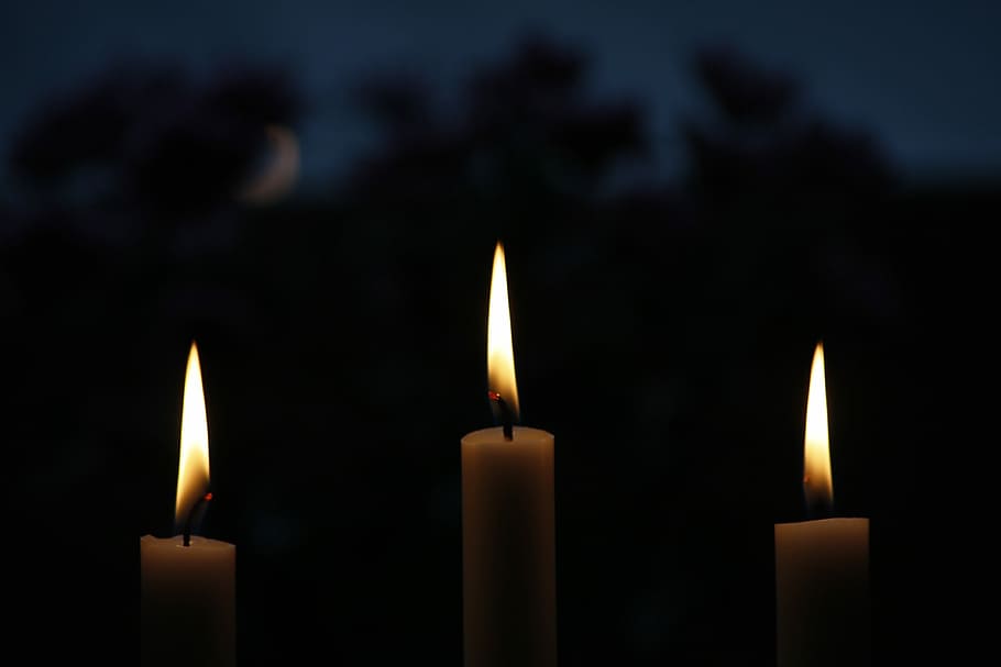 Candle, Christmas, Flame, flames, atmosphere, the candle light HD wallpaper