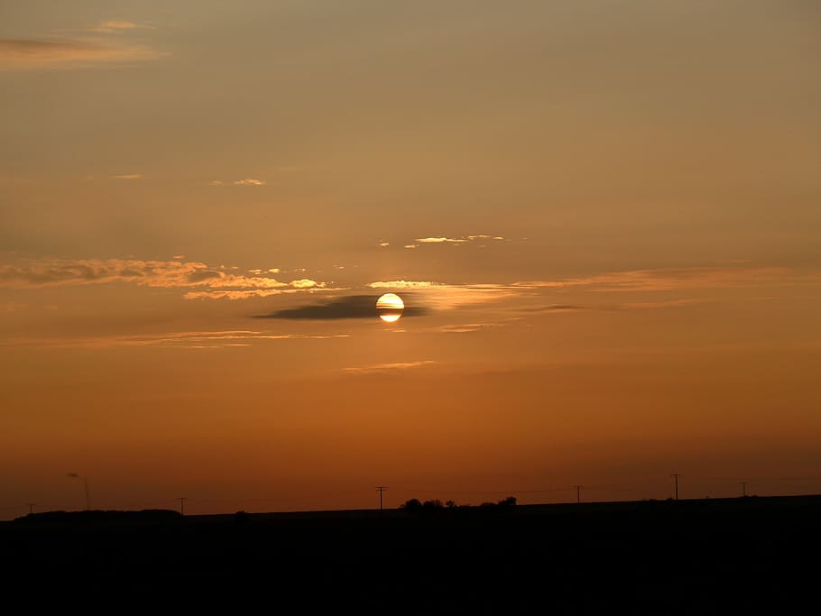 sun, cloud, universe, back light, sky, nature, north sea, mood HD wallpaper