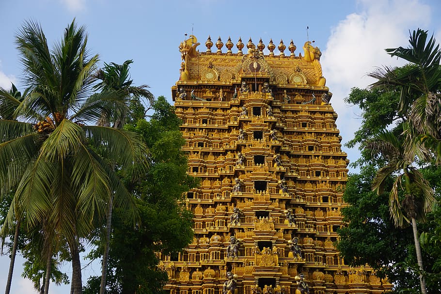 temple, hinduism, religion, architecture, travel, culture, landmark, HD wallpaper