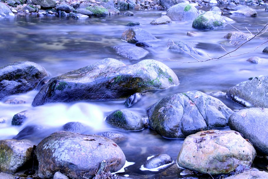 river, water, winter, cold, nature, landscape, park, wilderness HD wallpaper
