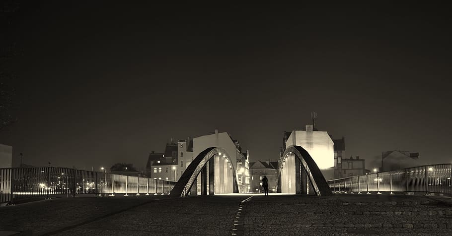 bridge, evening, monuments, architecture, built structure, night HD wallpaper