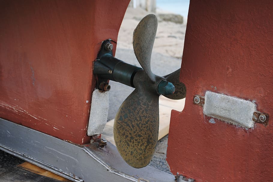 propeller, anode, boat, ship, cutter, metal, no people, wood - material HD wallpaper