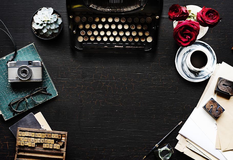 camera, desk, pen, vintage, alphabets, ancient, box, business HD wallpaper