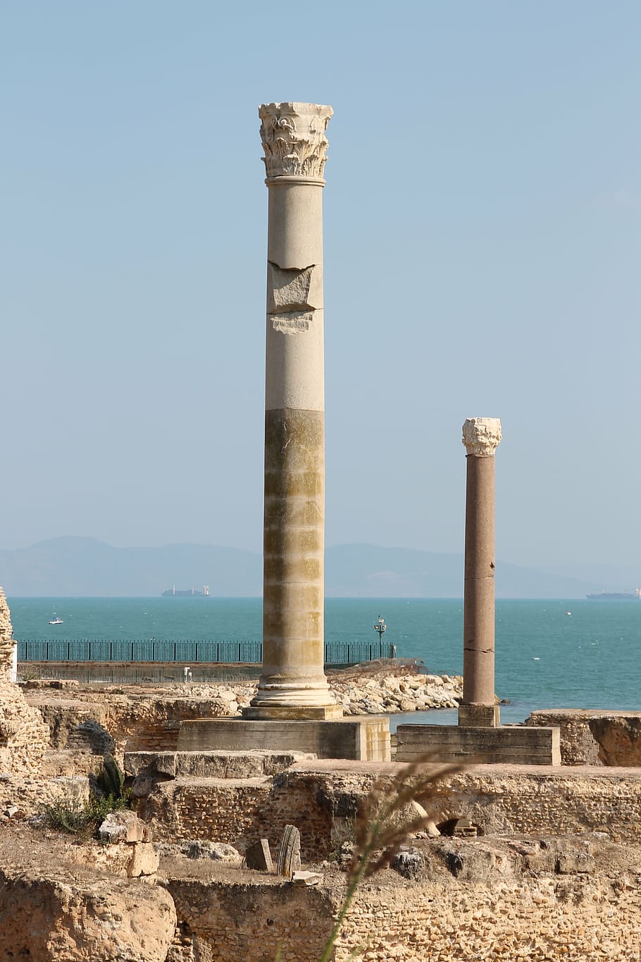 tunisia, pillars, columns, old, architecture, culture, stone, HD wallpaper