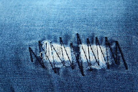patch, jeans, model, material, web, pants, the background, blue HD wallpaper