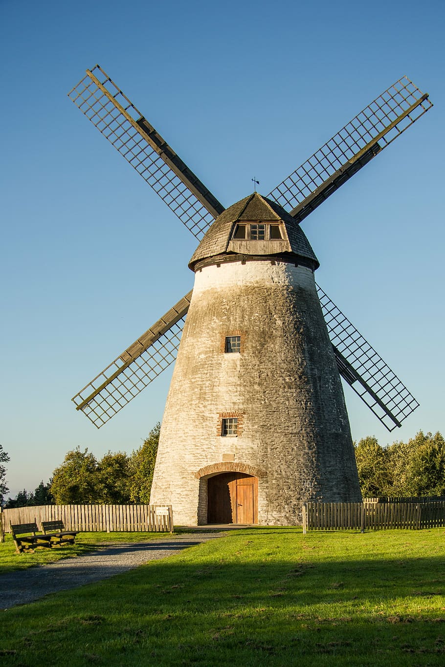 mill, monument, wind, old, restored, protected, grind, renewable energy HD wallpaper