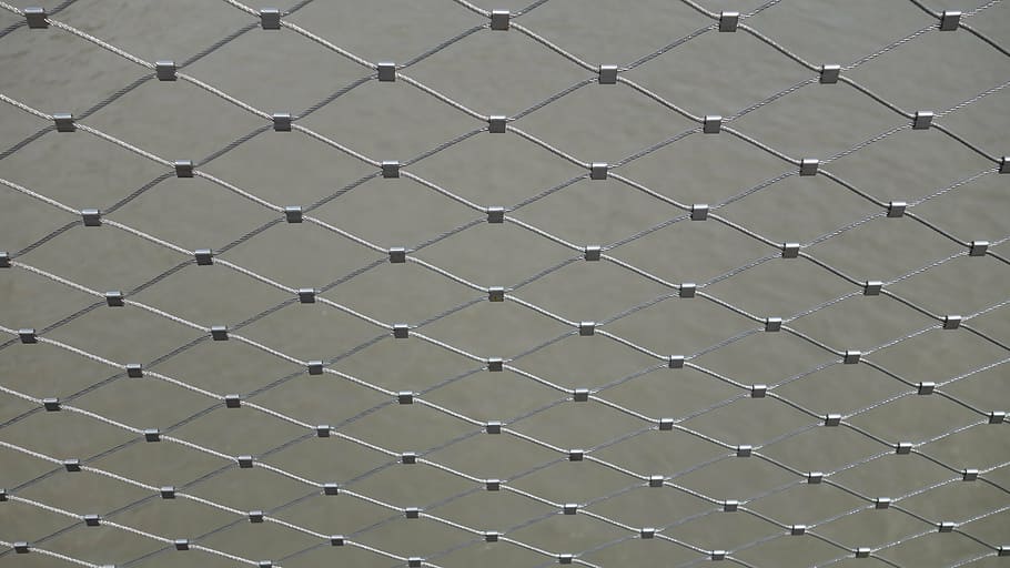 wire, railing, bridge railing, regularly, pattern, lines, geometry HD wallpaper