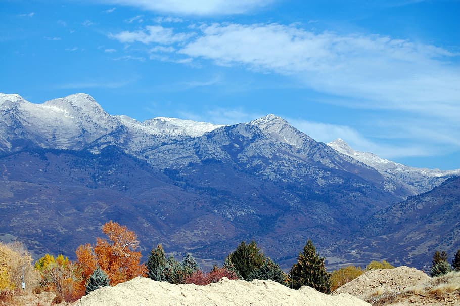 mountains, snow, alpine, utah, nature, sky, mountain range HD wallpaper