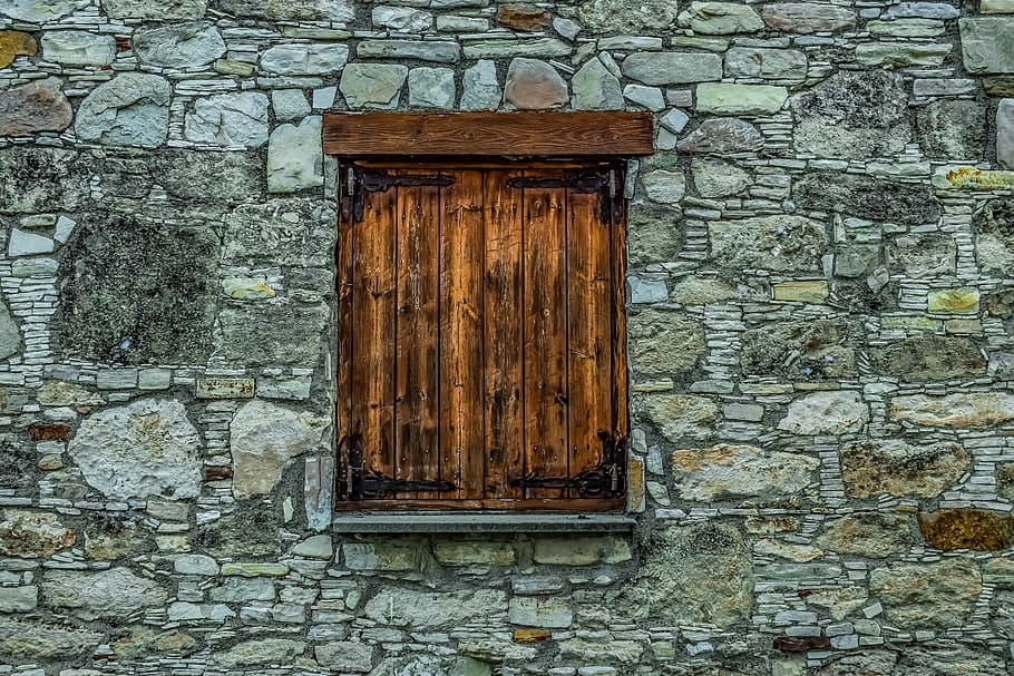 window, wall, old, brick, stone, architecture, traditional, HD wallpaper