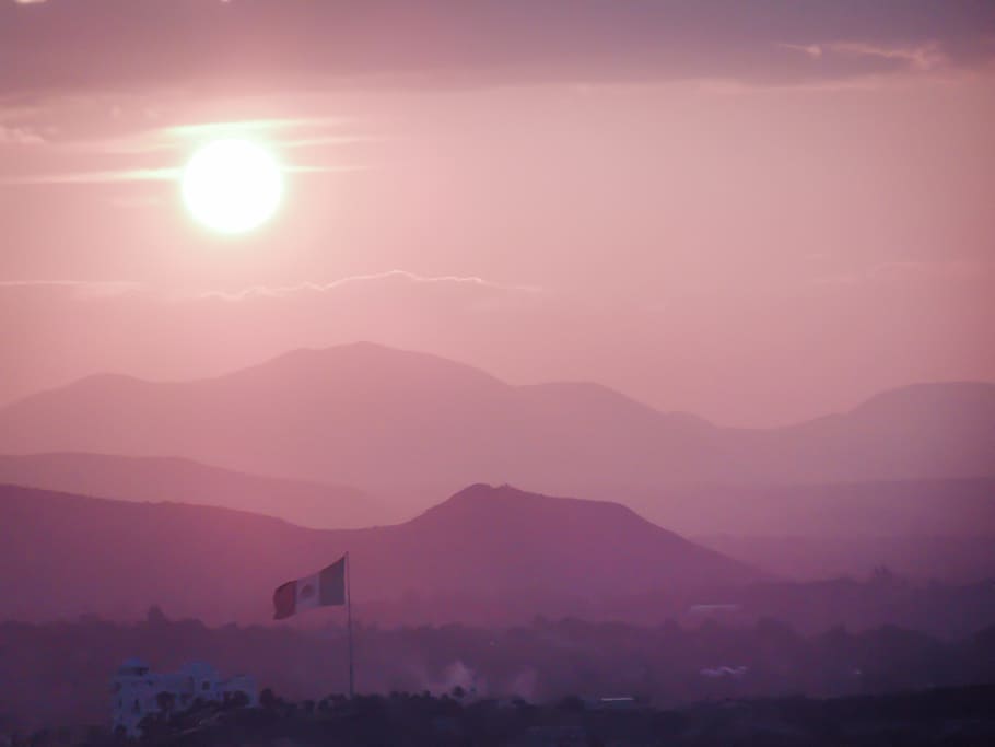 mountains, mexico, flag, sky, image, beauty in nature, scenics - nature HD wallpaper