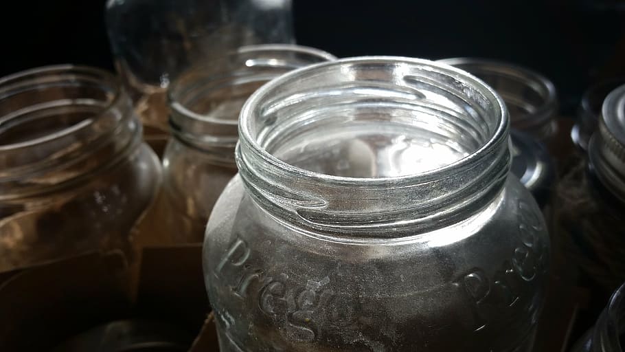 jar, glass, light, container, transparent, sparkle, indoors HD wallpaper