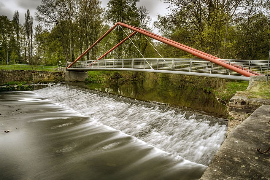 architecture, bridge, river, water, built structure, nature HD wallpaper