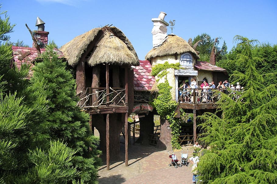 Attraction, Theme, Park, Entertainment, ride, fun, cottage HD wallpaper