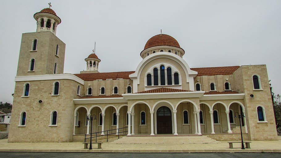 cyprus, pyla, ayios georgios, church, orthodox, religion, architecture, HD wallpaper