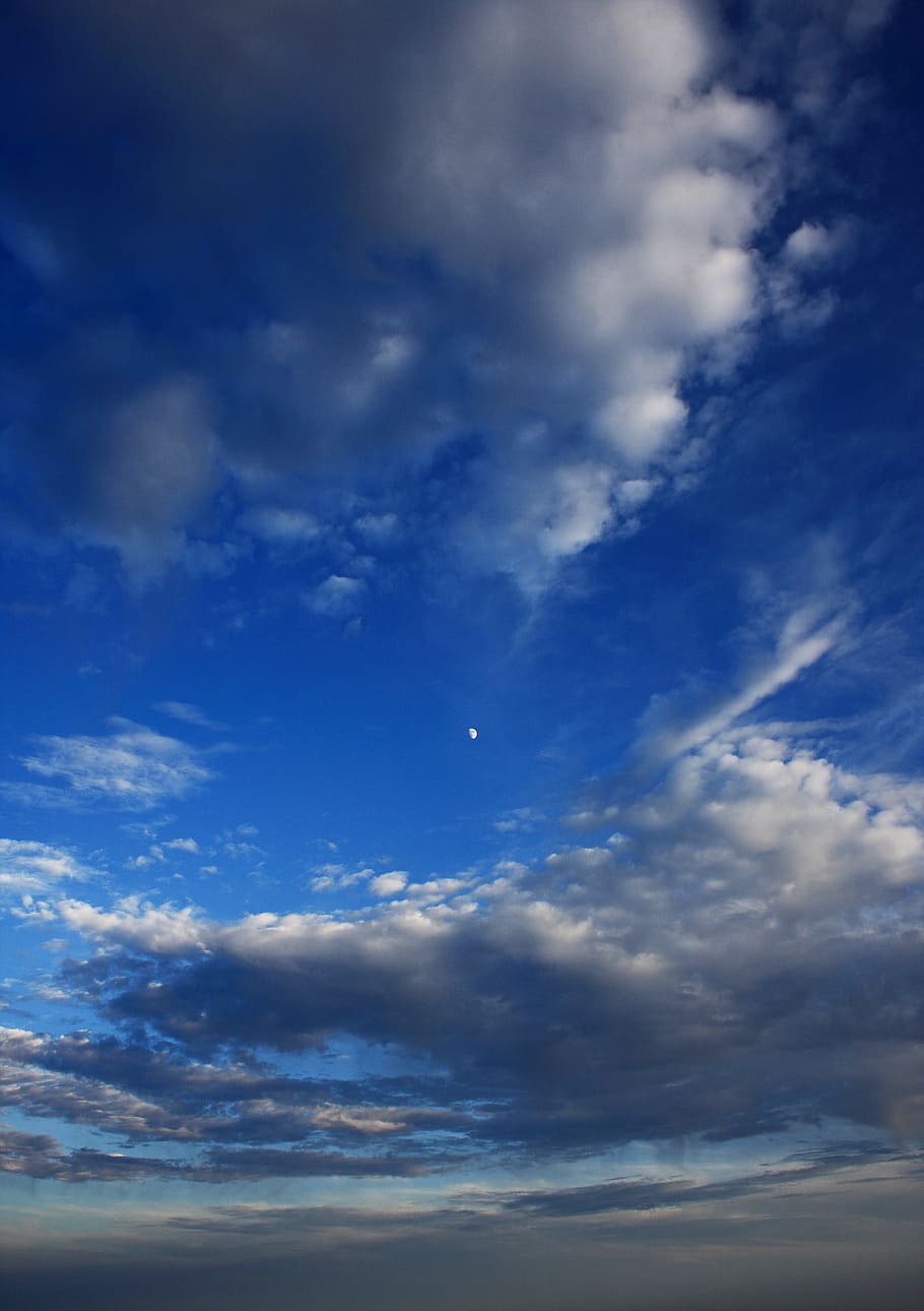 cloud, sky, clouds, blue, white, solar, summer, sunset, landscape HD wallpaper