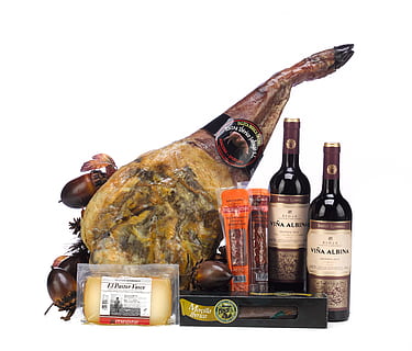 ham, batch ham, box jamonera, give away, christmas, christmas hamper HD wallpaper