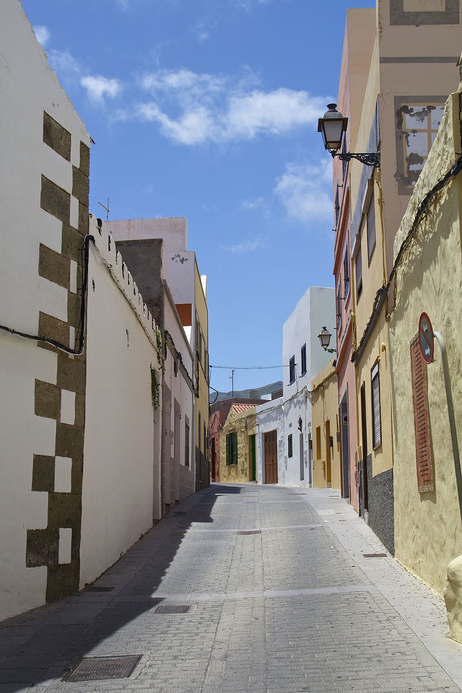 aguimes, gran canaria, alley, away, architecture, paved road, HD wallpaper