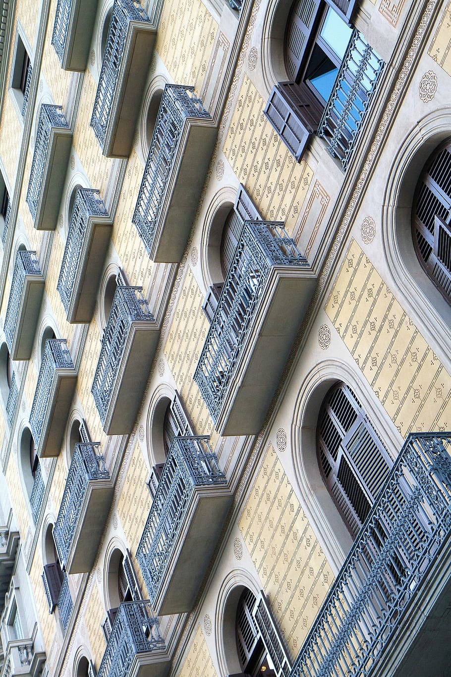 balconies, graphics, city, built structure, architecture, building exterior HD wallpaper