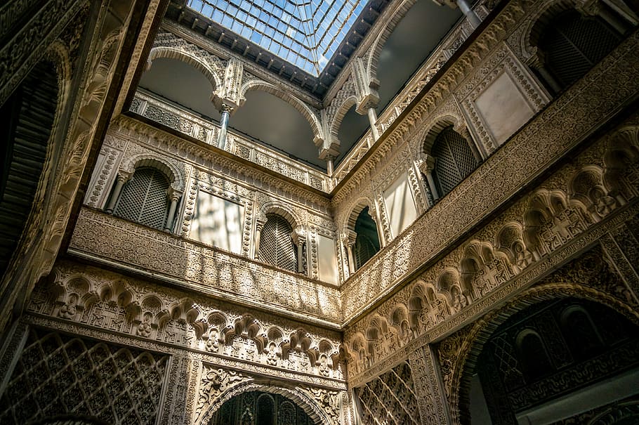 Inside the Cathedral of Seville, Spain, architecture, building HD wallpaper