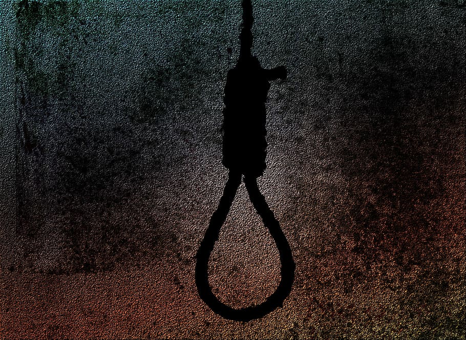 silhouette of rope, sling, hangman, hanging, knot, execution